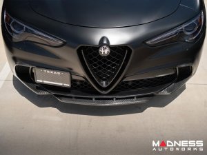  Alfa Romeo Stelvio Front Splitter - Carbon Fiber - Quadrifoglio